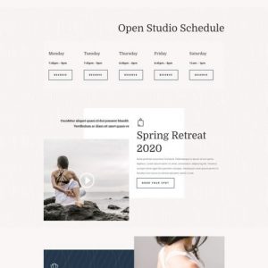 Premade website home page for yoga companies by Wakka Web