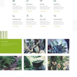 Premade website home page for landscape companies by Wakka Web