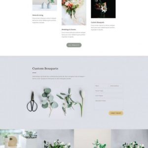 Home Page for Premade Florist Website